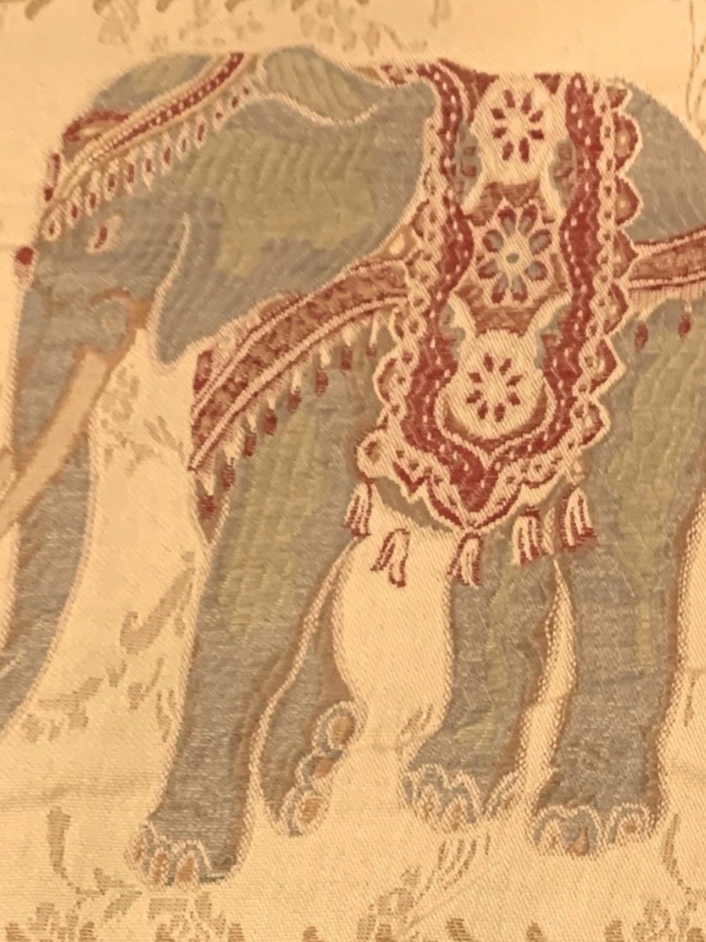 Three Pier One Elephant Jacquard Curtain Panels - rare! - Picture 5 of 7